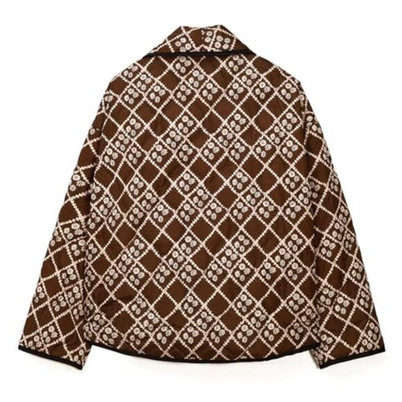 Cropped Quilted Puffer Jacket Oversized Y2K Chic Packable Lightweight Winter - Picture 5 of 6